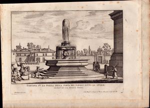 GIOVANNI BATTISTA FALDA : Le fontane di Roma nelle piazze e luoghi publici della citt, con li loro prospetti, come sono al presente  - Asta Stampe e Disegni dal XVI al XX secolo - Associazione Nazionale - Case d'Asta italiane