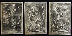 Elisabetta Piccini detta Suor Isabella - Annunciazione - Apparizione dell'angelo a David - Cristo risorto