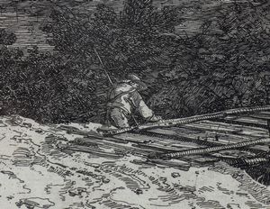 Giovanni Antonio Canal Il Canaletto : Veduta di Dolo sulla riva del fiume  - Asta Stampe e Disegni dal XVI al XX secolo - Associazione Nazionale - Case d'Asta italiane