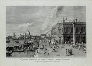 Giambattista Brustolon - A publica Bibliotheca ad majoris Canalis initium prospectus, da Antonio Canal