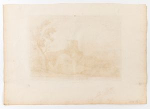 ADRIEN MANGLARD : Ponte Salaro - Ponte Mamolo fuori di Roma  - Asta Stampe e Disegni dal XVI al XX secolo - Associazione Nazionale - Case d'Asta italiane