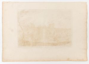 ADRIEN MANGLARD : Ponte Salaro - Ponte Mamolo fuori di Roma  - Asta Stampe e Disegni dal XVI al XX secolo - Associazione Nazionale - Case d'Asta italiane