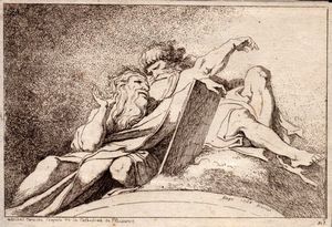 Jean Honoré Fragonard - Due profeti, da Annibale Carracci