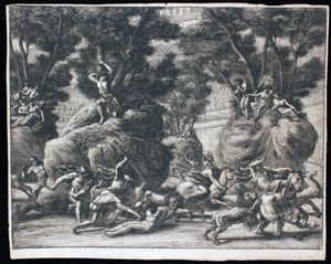 Luigi Ademollo - Scena di battaglia con architettura classica