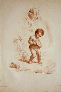 Nicolas Schenker - Studio di figure con putto che orina, da Nicolas Poussin