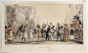 Antoine-Jean-Baptiste Thomas - Costumi di Carnevale a Roma