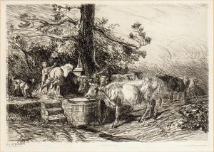 Giuseppe Palizzi - L'Abreuvoir