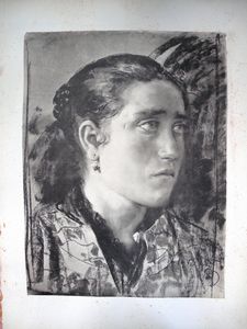 Francesco Paolo Michetti : Teste e busti di donne in costume e di contadini abruzzesi  - Asta Stampe e Disegni dal XVI al XX secolo - Associazione Nazionale - Case d'Asta italiane