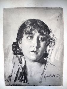 Francesco Paolo Michetti : Teste e busti di donne in costume e di contadini abruzzesi  - Asta Stampe e Disegni dal XVI al XX secolo - Associazione Nazionale - Case d'Asta italiane