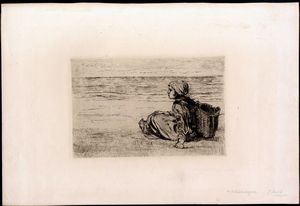 Jozef Israels - Bambina con canestro