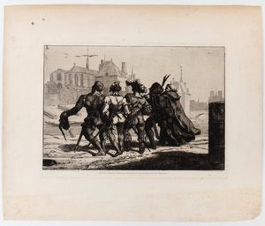 Félix Bracquemond - Ils s'en allaient, dodelinant de la tte et barytonnant du cul (Rabelais)