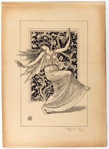 WALTER CRANE - Nymphe Danseuse, da 'L'Estampe Originale'