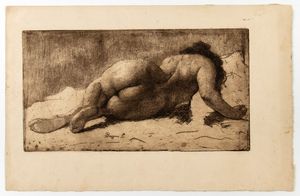 Ernesto Bazzaro - Nudo femminile di schiena