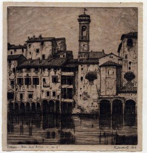 LINO BIANCHI BARRIVIERA - Firenze  Case sull'Arno