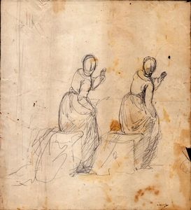 Serie di otto schizzi con soggetti varii  - Asta Stampe e Disegni dal XVI al XX secolo - Associazione Nazionale - Case d'Asta italiane