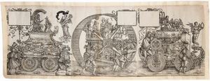 Hans Burgkmair il Vecchio - Lanzichenecchi, da Trionfo dell'imperatore Massimiliano I