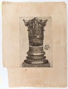 Monogrammista GA detto Maestro del Trabocchetto - Base nel Tempio de Giove sotto Capitolio a Roma