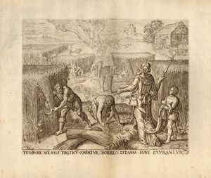 Pieter Jalhea Furnius : La parabola della Zizzania (Matteo 24-30)  - Asta Stampe e Disegni dal XVI al XX secolo - Associazione Nazionale - Case d'Asta italiane