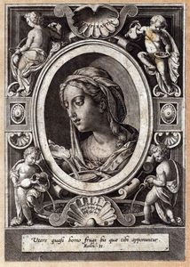 Hieronymus Wierix : Fortitudo - Temperantia  - Asta Stampe e Disegni dal XVI al XX secolo - Associazione Nazionale - Case d'Asta italiane