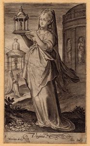 Nicolas de Bruyn : Virginia - Veturia - Lucretia  - Asta Stampe e Disegni dal XVI al XX secolo - Associazione Nazionale - Case d'Asta italiane