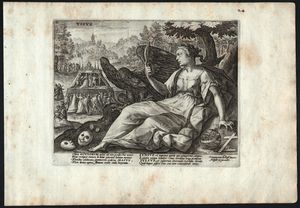 Crispijn de Passe I : Cinque sensi  - Asta Stampe e Disegni dal XVI al XX secolo - Associazione Nazionale - Case d'Asta italiane