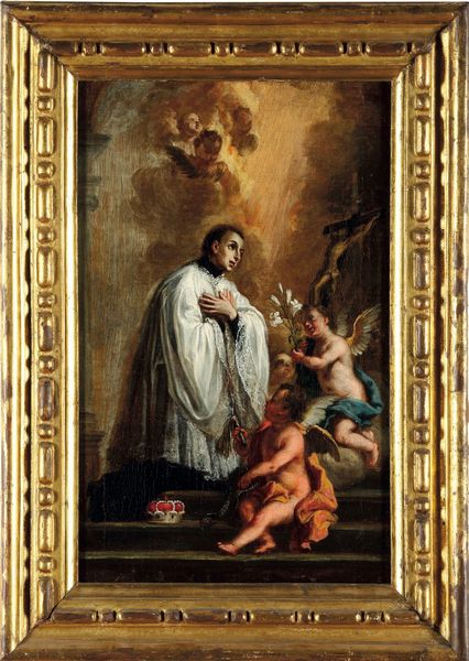 Lorenzo De Caro : Estasi di San Luigi Gonzaga  - Asta Dipinti Antichi - Associazione Nazionale - Case d'Asta italiane