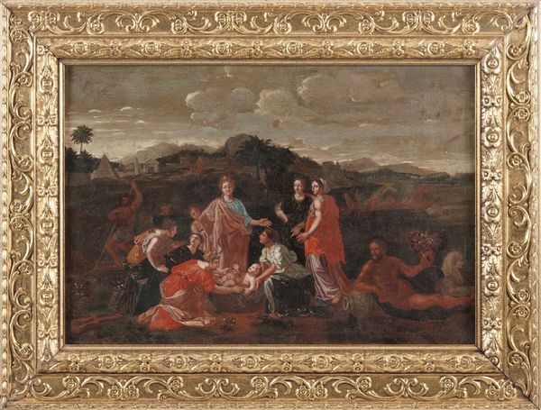Nicolas Poussin : Mos salvato dalle acque  - Asta Dipinti Antichi - Associazione Nazionale - Case d'Asta italiane