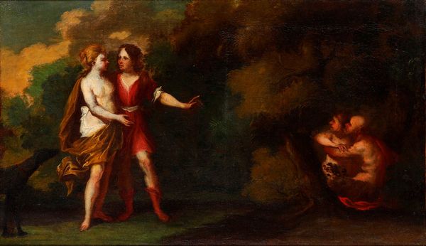 Scuola del XVII secolo Diana e Atteone  - Asta Dipinti Antichi - Associazione Nazionale - Case d'Asta italiane