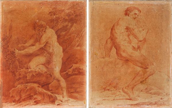 Scuola del XIX secolo Nudi virili  - Asta Dipinti Antichi - Associazione Nazionale - Case d'Asta italiane