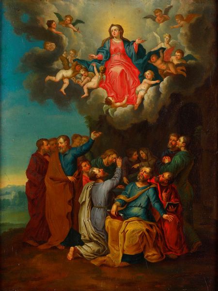 Scuola spagnola del XVIII secolo Assunzione della Vergine  - Asta Dipinti Antichi - Associazione Nazionale - Case d'Asta italiane