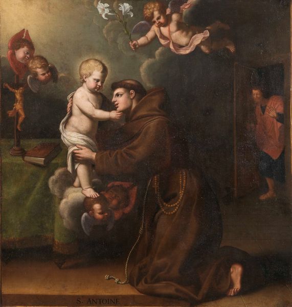 Scuola del XVIII secolo Sant'Antonio da Padova  - Asta Dipinti Antichi - Associazione Nazionale - Case d'Asta italiane