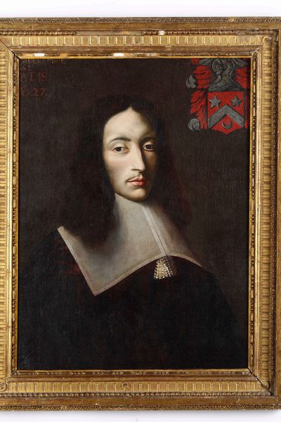 Scuola del XVII secolo Ritratto di gentiluomo con stemma  - Asta Dipinti Antichi - Associazione Nazionale - Case d'Asta italiane