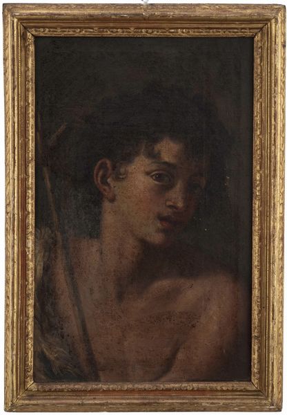 Scuola del XVII secolo San Giovanni Battista  - Asta Dipinti Antichi - Associazione Nazionale - Case d'Asta italiane