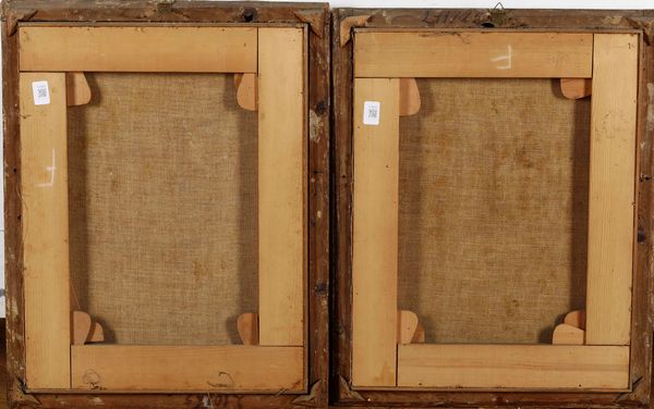 Scuola veneta del XVIII secolo Ritratto di anziano e ritratto di giovane con fiasco  - Asta Dipinti Antichi - Associazione Nazionale - Case d'Asta italiane