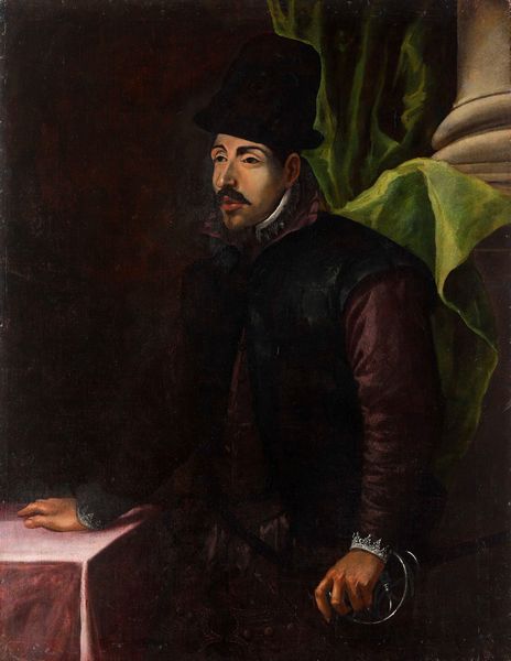 Nei modi della pittura veneta del XVI secolo Ritratto di gentiluomo con cappello  - Asta Dipinti Antichi - Associazione Nazionale - Case d'Asta italiane