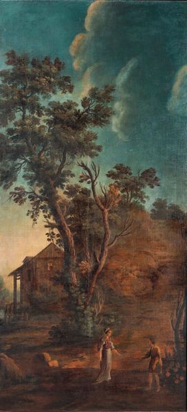 Scuola del XVIII secolo Paesaggio con figure  - Asta Dipinti Antichi - Associazione Nazionale - Case d'Asta italiane
