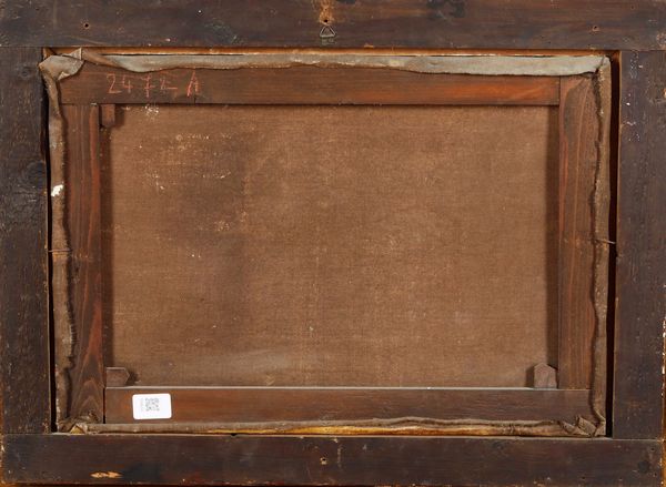 A. Zanini (attivo nel XIX secolo) : Veduta di Venezia con il ponte di Rialto  - Asta Dipinti Antichi - Associazione Nazionale - Case d'Asta italiane