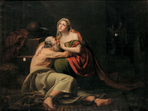 Scuola del XIX secolo Carit Romana  - Asta Dipinti Antichi - Associazione Nazionale - Case d'Asta italiane