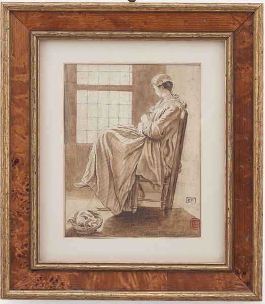 Scuola del XIX secolo Donna alla finestra  - Asta Dipinti Antichi - Associazione Nazionale - Case d'Asta italiane