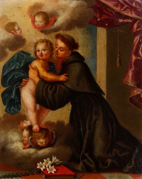 Scuola del XVIII secolo Sant'Antonio da Padova  - Asta Dipinti Antichi - Associazione Nazionale - Case d'Asta italiane