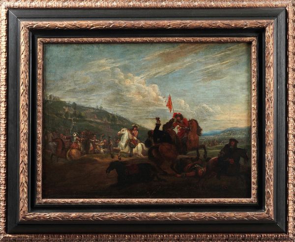 Scuola fiamminga del XVII secolo Battaglia  - Asta Dipinti Antichi - Associazione Nazionale - Case d'Asta italiane