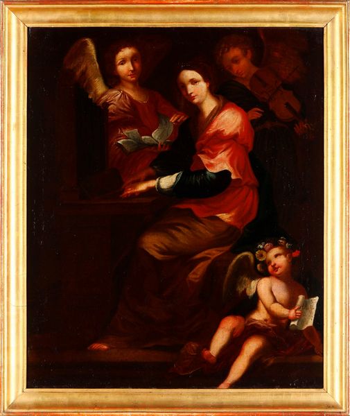 Scuola toscana dell'inizio del XVII secolo Santa Cecilia  - Asta Dipinti Antichi - Associazione Nazionale - Case d'Asta italiane