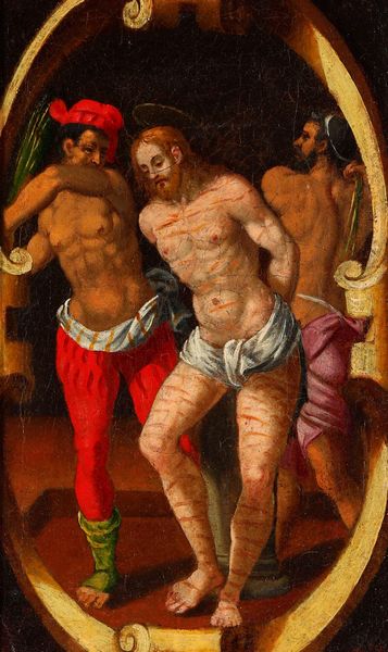 Scuola del XVII secolo Cristo alla colonna  - Asta Dipinti Antichi - Associazione Nazionale - Case d'Asta italiane