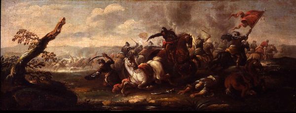 Francesco Graziani detto Ciccio Napoletano : Scontro di cavalleria fra Turchi e Cristiani  - Asta Dipinti Antichi - Associazione Nazionale - Case d'Asta italiane
