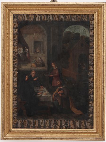 Scuola del XVIII secolo La mensa dei frati  - Asta Dipinti Antichi - Associazione Nazionale - Case d'Asta italiane