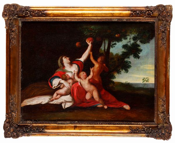 FRANCESCO ALBANI : Allegoria della fecondit  - Asta Dipinti Antichi - Associazione Nazionale - Case d'Asta italiane