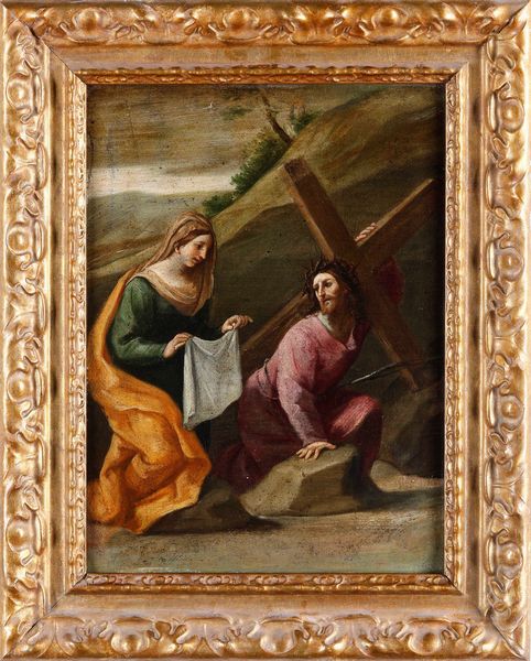 Scuola del XVIII secolo La Veronica  - Asta Dipinti Antichi - Associazione Nazionale - Case d'Asta italiane