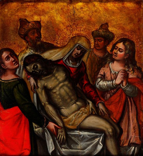 Scuola veneto cretese del XVII secolo Compianto sul Cristo morto  - Asta Dipinti Antichi - Associazione Nazionale - Case d'Asta italiane