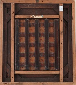 Scuola veneto-cretese del XVII secolo Calvario  - Asta Dipinti Antichi - Associazione Nazionale - Case d'Asta italiane