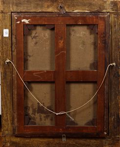 Scuola del XVII secolo Ritratto di gentiluomo con stemma  - Asta Dipinti Antichi - Associazione Nazionale - Case d'Asta italiane